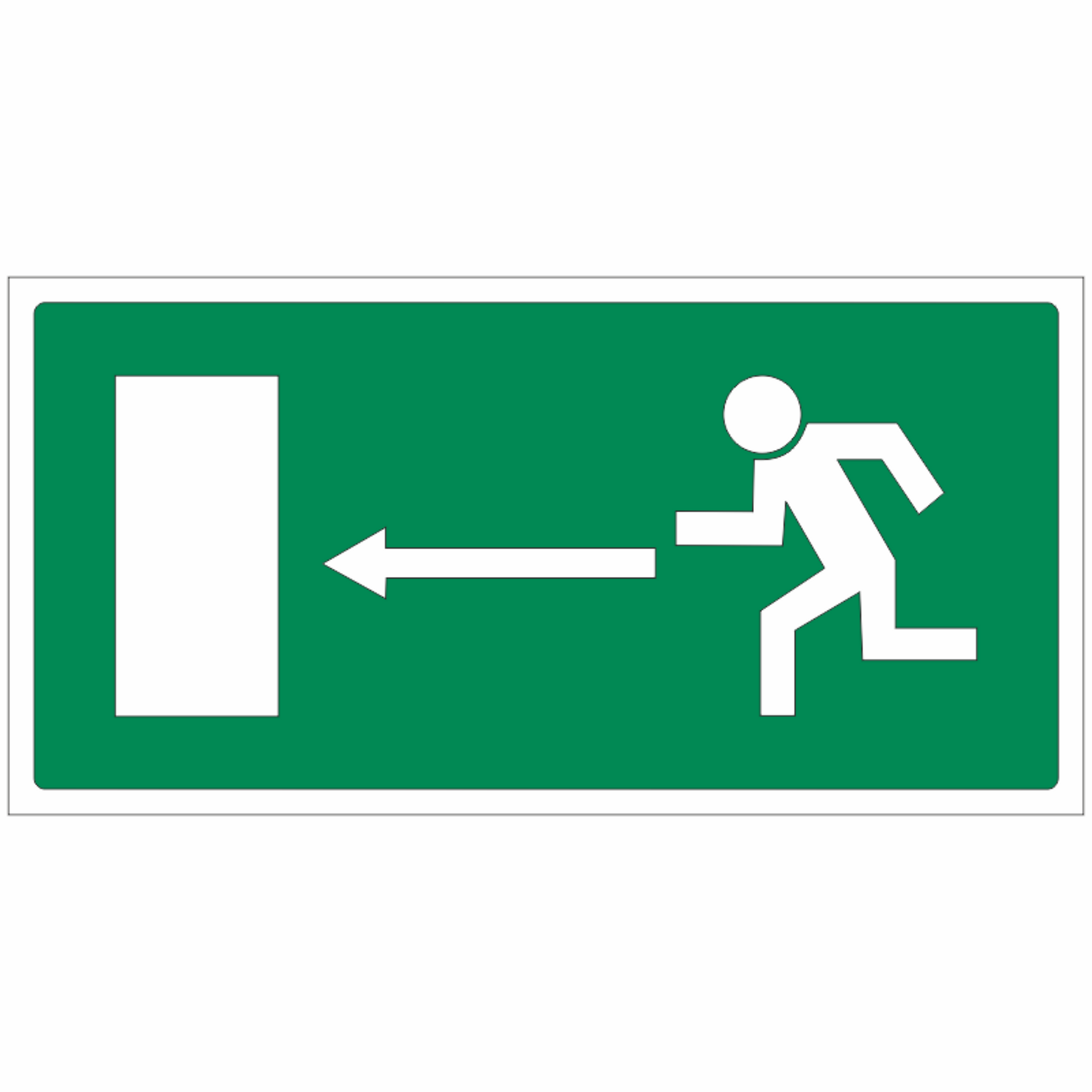 Bezpečnostní značky 21x10,5cm plast Únikový východ vlevo