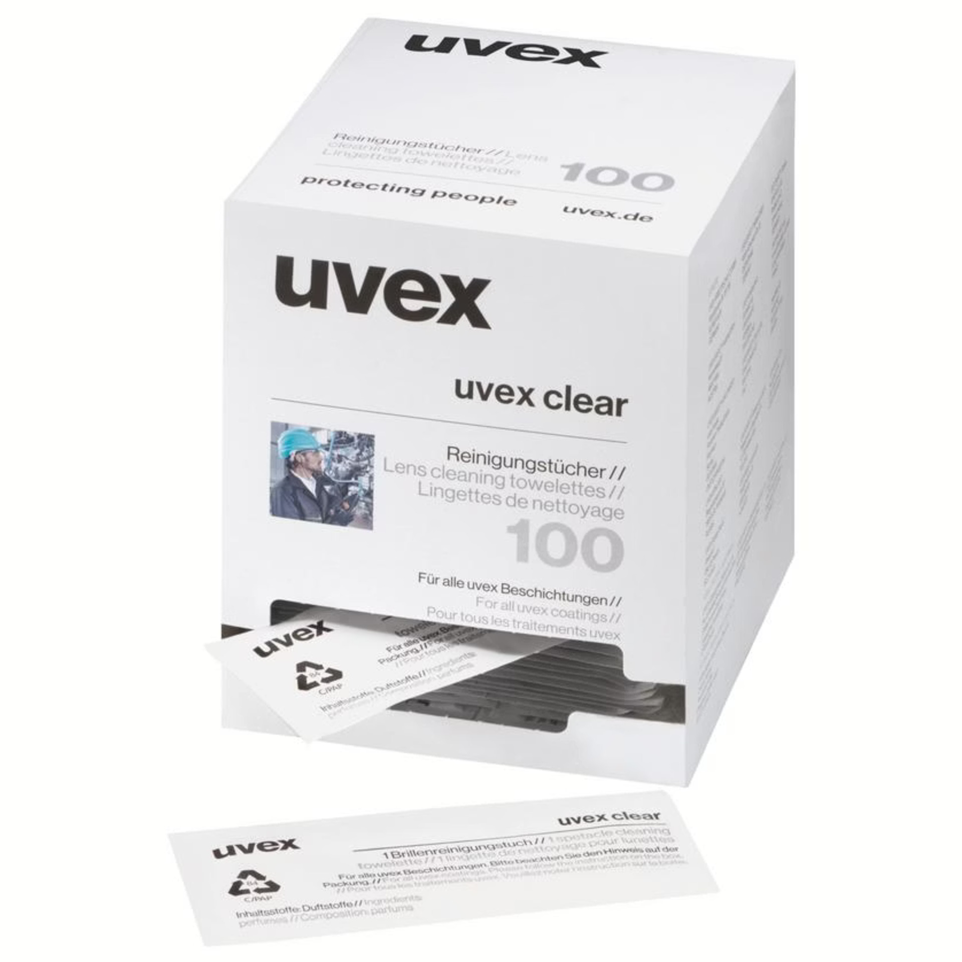 Levně UVEX 9963000 1ks Vlhčené čistící papírky