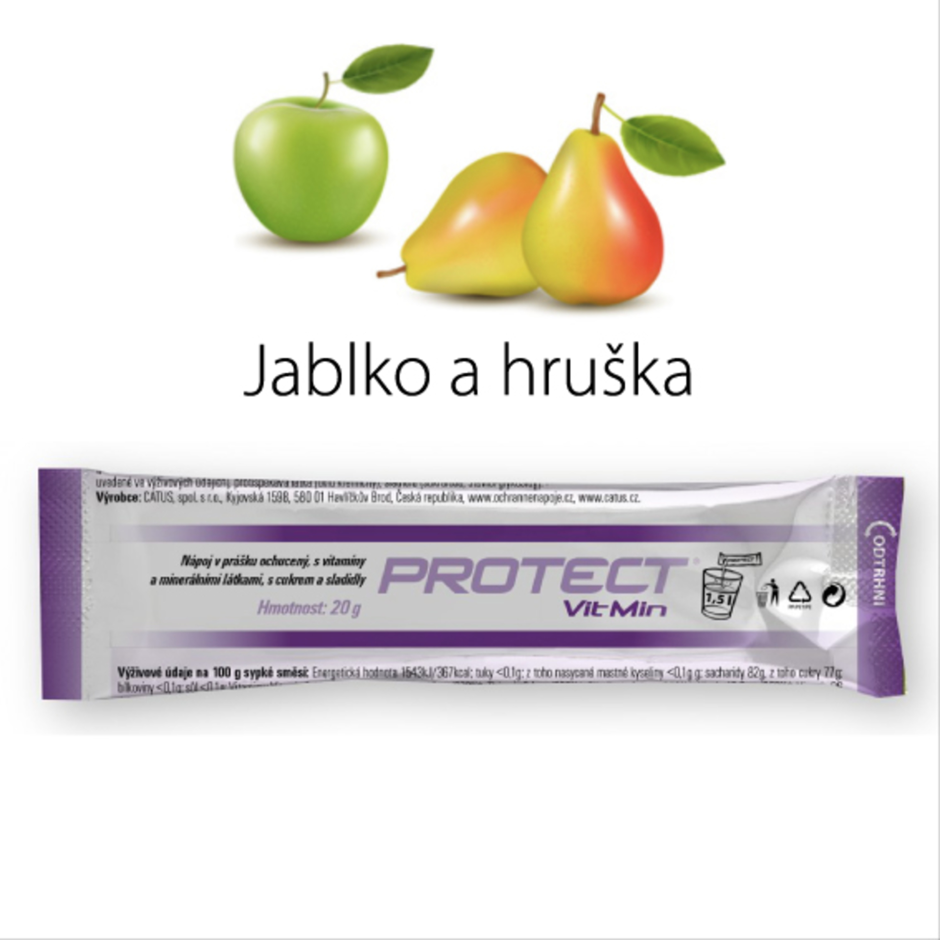 Levně PROTECT VITMIN Nápoj jablko-hruška