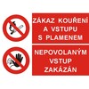 Zákaz kouření a vstupu s plamenem Nepovol.vstup zakázán STI A4 fólie