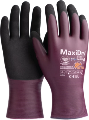 Rukavice povrstvené ATG MAXIDRY ELITE 64-226 nitril