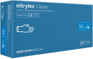 Rukavice jednorázové  NITRYLEX CLASSIC BLUE nepudrované nitril 100ks