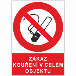Zákaz kouření v celém objektu   A4 plast