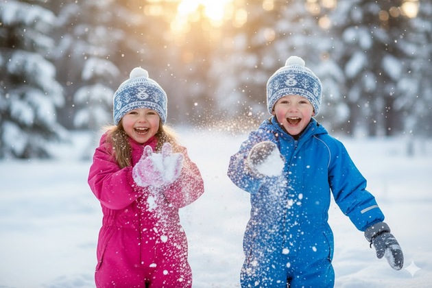 Čepice dětská Zmijovka TRITON SNĚHULÁK světle modrá/smetanová