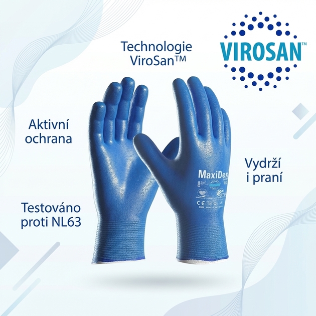 Rukavice povrstvené ATG MAXIDEX 19-007 AD-APT nitril blistr