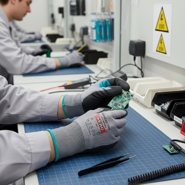 Rukavice povrstvené AERO NITROCOM 1953 CUT F OPTIMAL nitril