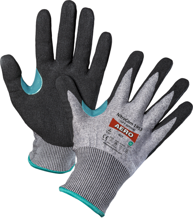 Rukavice povrstvené AERO NITROCOM 1953 CUT F OPTIMAL nitril