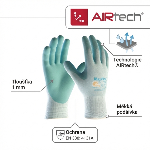 Rukavice povrstvené ATG MAXIFLEX ACTIVE 34-824 nitril