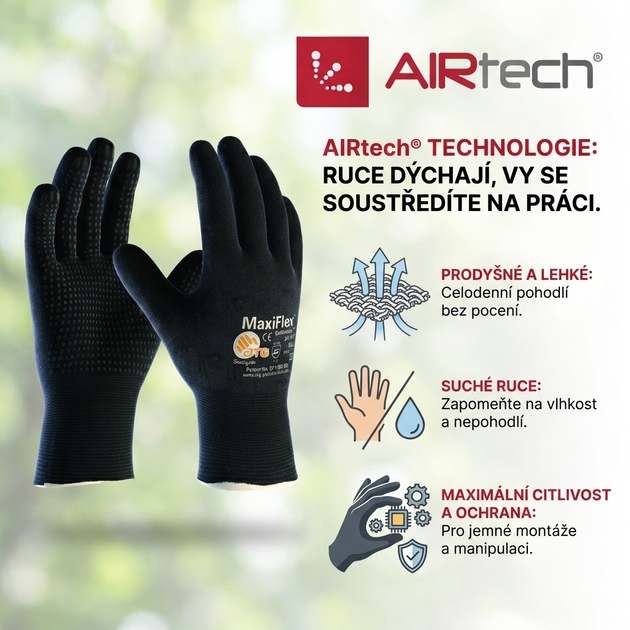 Rukavice povrstvené ATG MAXIFLEX ENDURANCE 34-847 nitril