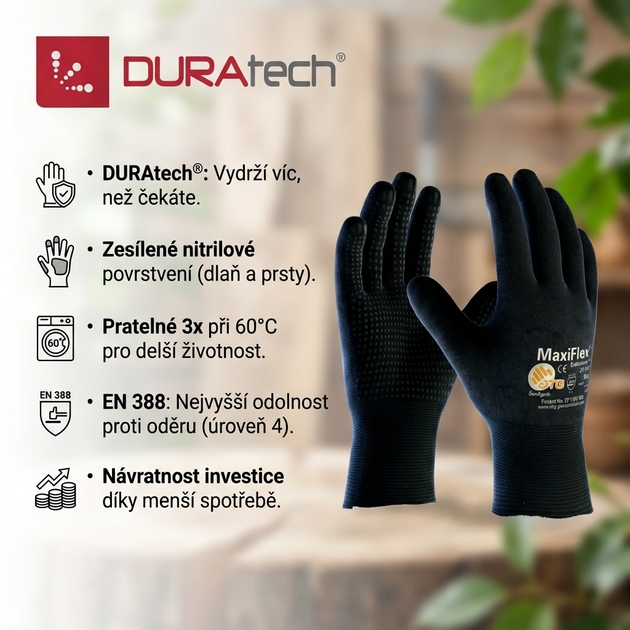 Rukavice povrstvené ATG MAXIFLEX ENDURANCE 34-847 nitril