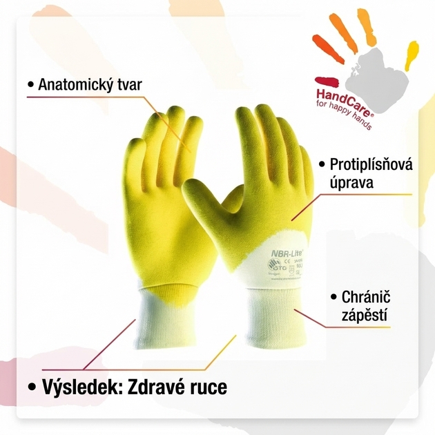 Rukavice povrstvené ATG NBR-LITE 34-985 nitril