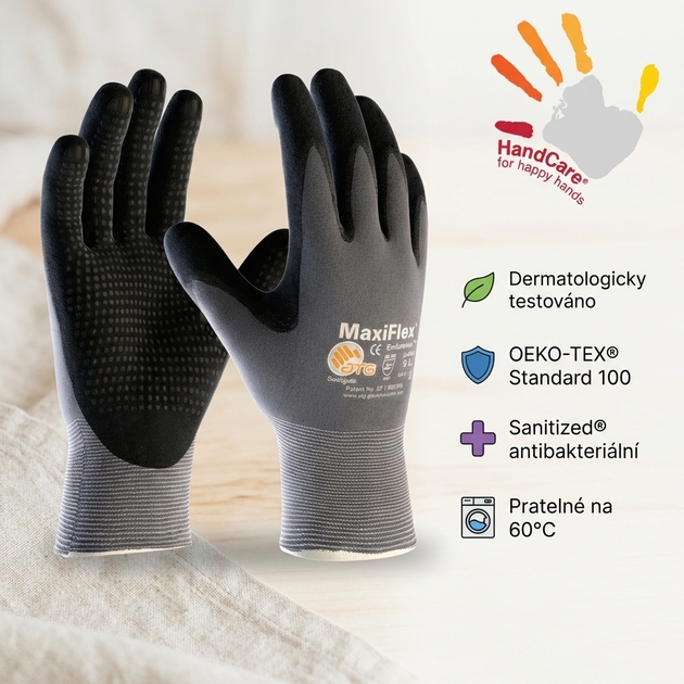 Rukavice povrstvené ATG MAXIFLEX ENDURANCE 42-844 AD-APT nitril