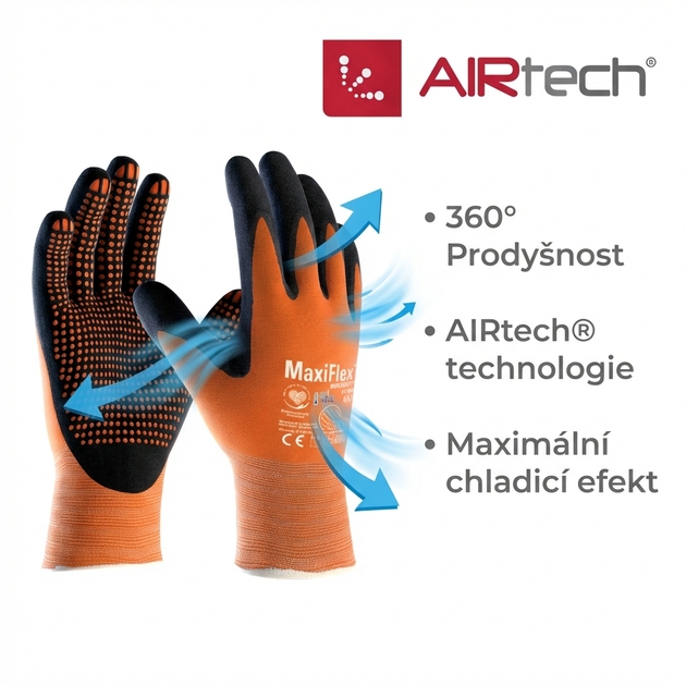 Rukavice povrstvené ATG MAXIFLEX ENDURANCE 42-848 AD-APT BLISTR