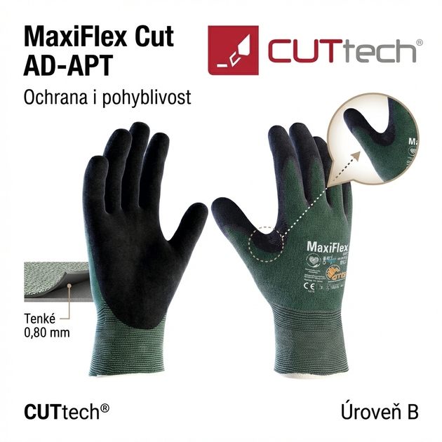 Rukavice protipořezové ATG MAXIFLEX CUT AD-APT 42-8743 nitril