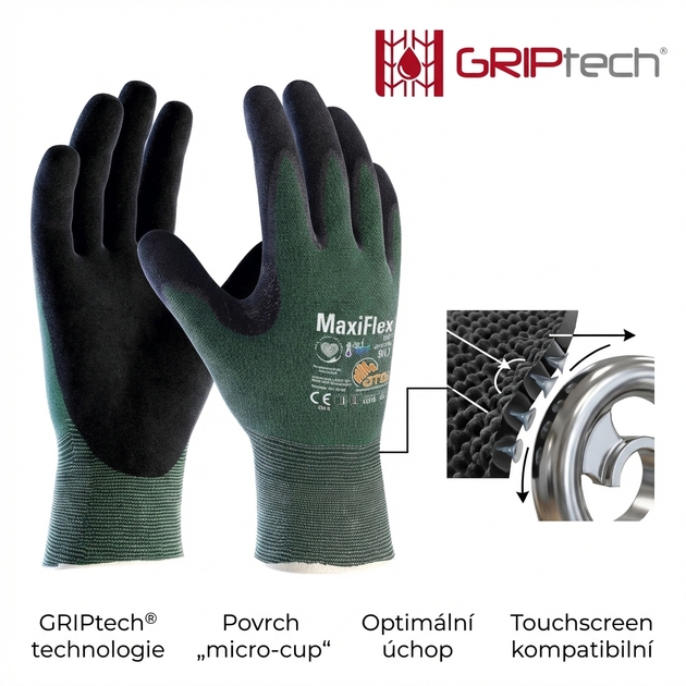 Rukavice protipořezové ATG MAXIFLEX CUT AD-APT 42-8743 nitril