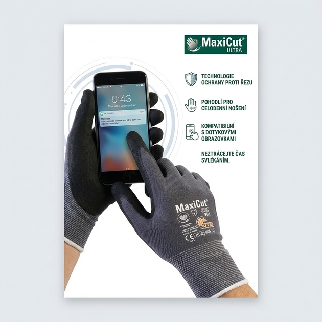 Rukavice protipořezové ATG MAXICUT ULTRA 44-3745 nitril