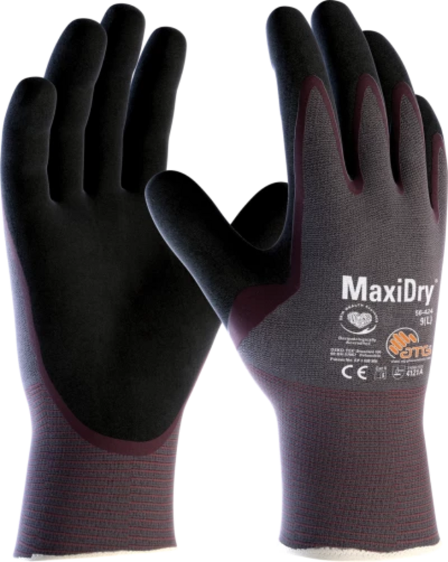 Rukavice povrstvené ATG MAXIDRY 56-424 nitril