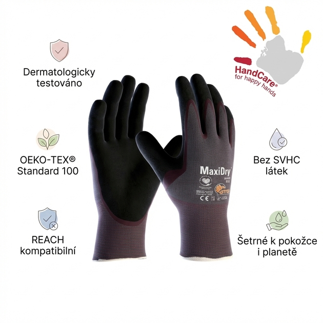 Rukavice povrstvené ATG MAXIDRY 56-424 nitril