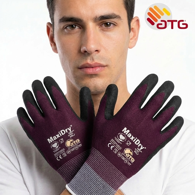 Rukavice povrstvené zimní ATG MAXIDRY ZERO 56-451 nitril