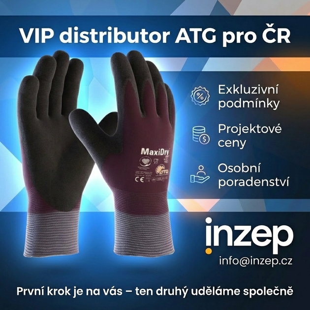 Rukavice povrstvené zimní ATG MAXIDRY ZERO 56-451 nitril
