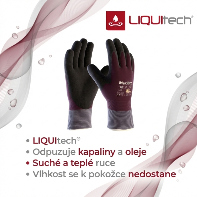 Rukavice povrstvené zimní ATG MAXIDRY ZERO 56-451 nitril