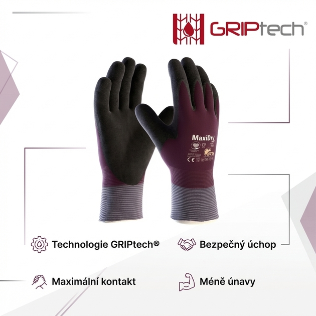 Rukavice povrstvené zimní ATG MAXIDRY ZERO 56-451 nitril