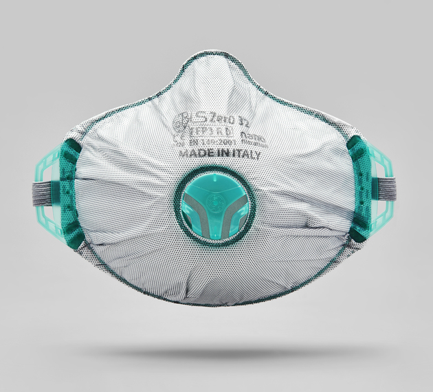 Respirátor BLS ZERO 32 FFP3 tvarovaný s ventilkem - textilní gumičky