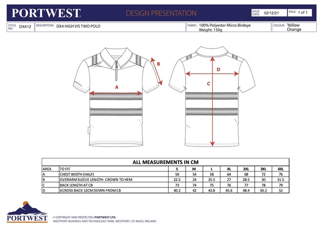 Polokošile reflexní Portwest DX412