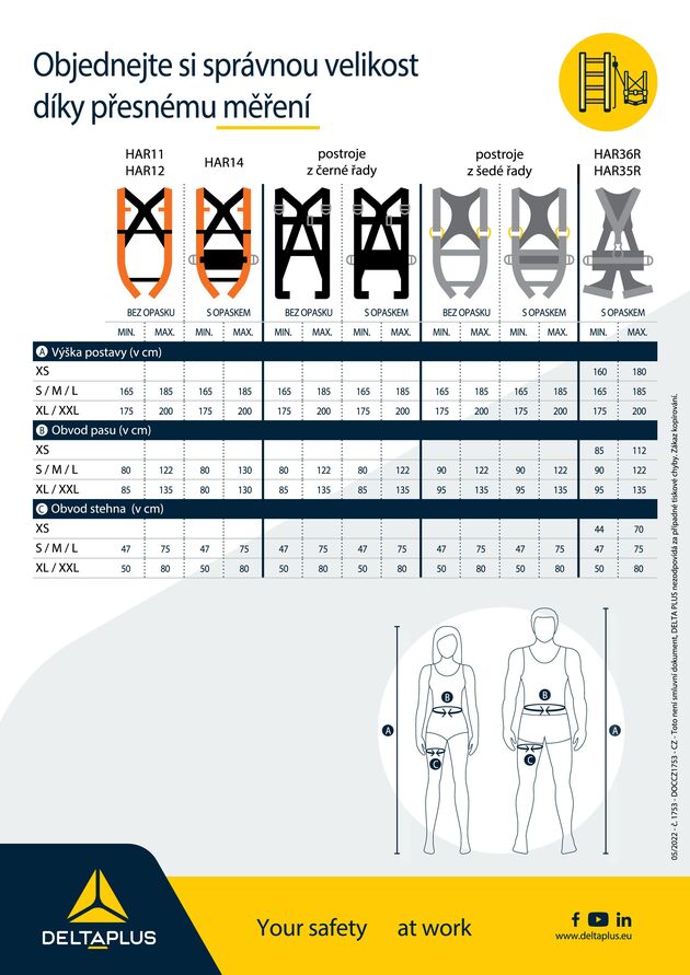 Bezpečnostní postroj DeltaPlus HAR12