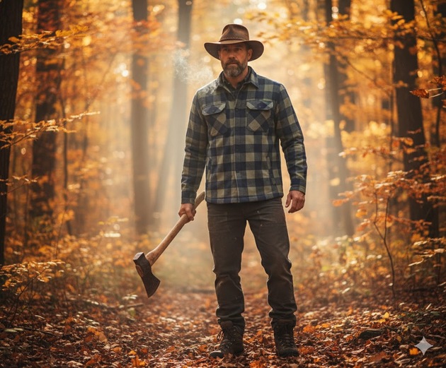 Košile zateplená BENNON PIPPO khaki/blue dlouhý rukáv flanelová