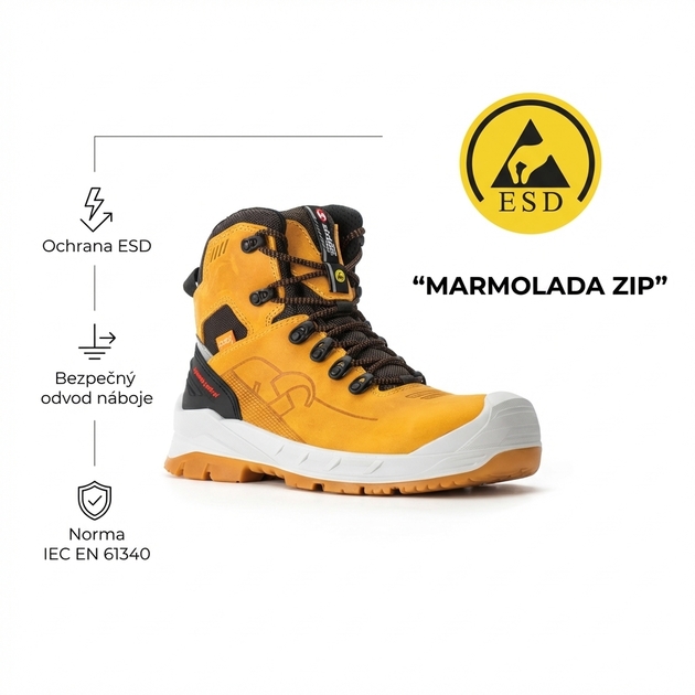 Obuv kotníková Sixton MARMOLADA ZIP S3S FO CI SC LG SR ESD
