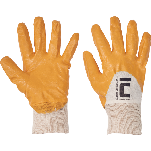 Rukavice povrstvené  HARRIER YELLOW nitril