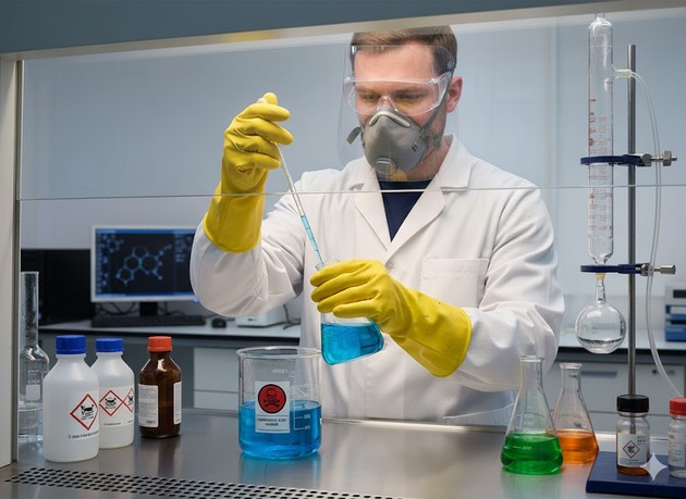 Rukavice gumové  TEKPLAST kyselinovzdorné 10,5