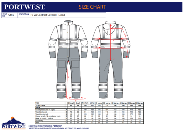 Kombinéza zimní reflexní Portwest S485