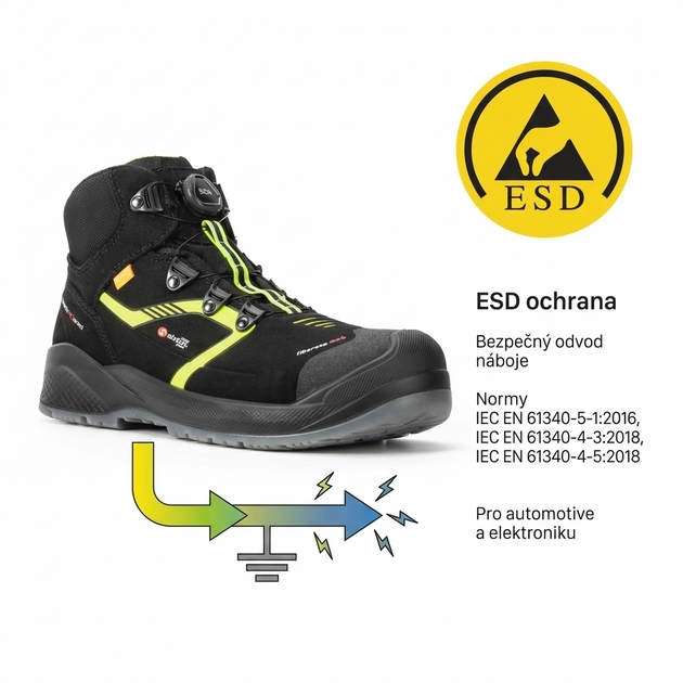 Obuv kotníková Sixton SCATTO HIGH BOA S3 SRC ESD