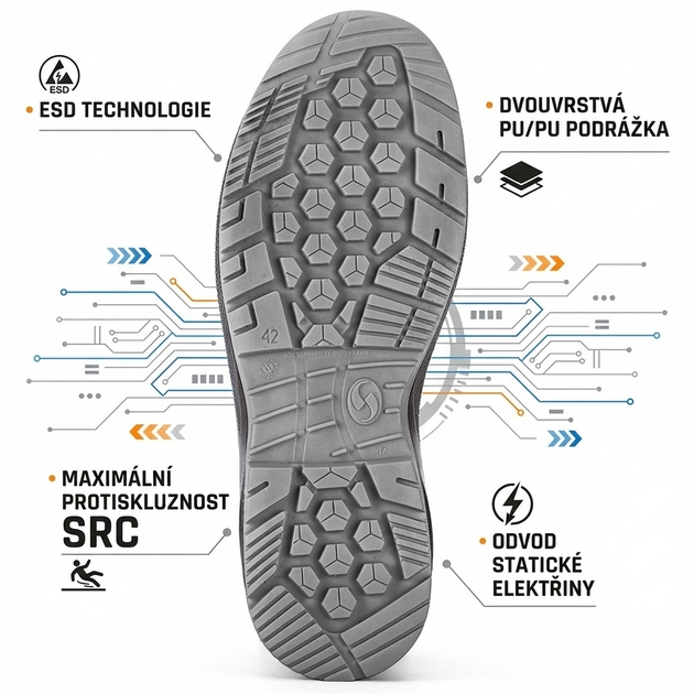Obuv kotníková Sixton SCATTO HIGH BOA S3 SRC ESD