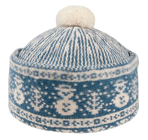 Čepice dětská Zmijovka TRITON SNĚHULÁK světle modrá/smetanová