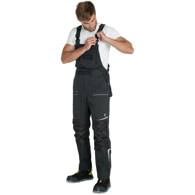 Kalhoty pracovní s laclem  STIRLING STRETCH pánské