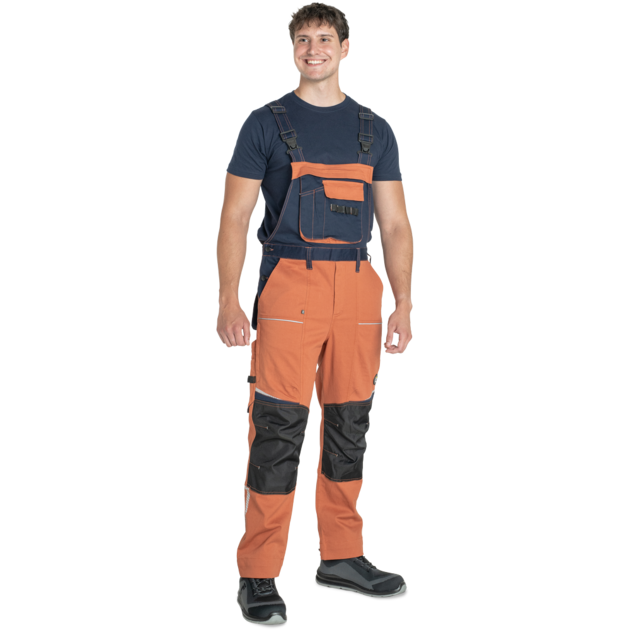 Kalhoty pracovní s laclem  STIRLING STRETCH pánské