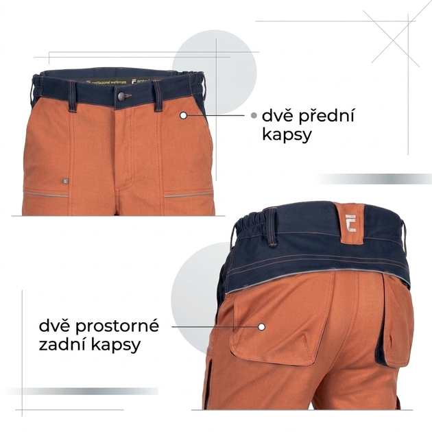 Kalhoty pracovní do pasu  STIRLING STRETCH letní