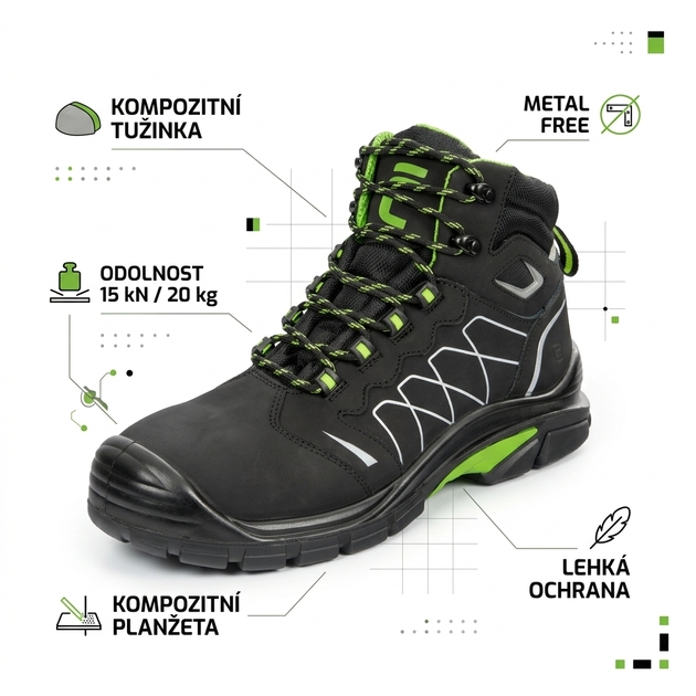 Obuv kotníková  TORNAFORT MF S3 SRC