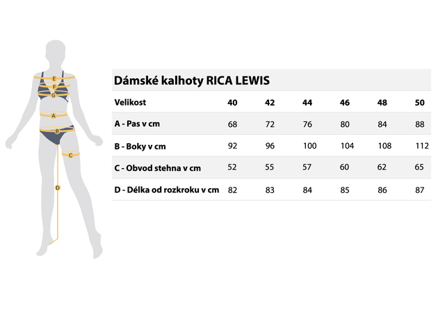 Kalhoty do pasu RICA LEWIS BETTY dámské