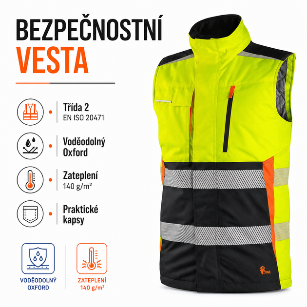 Vesta reflexní zimní CXS BENSON pánská