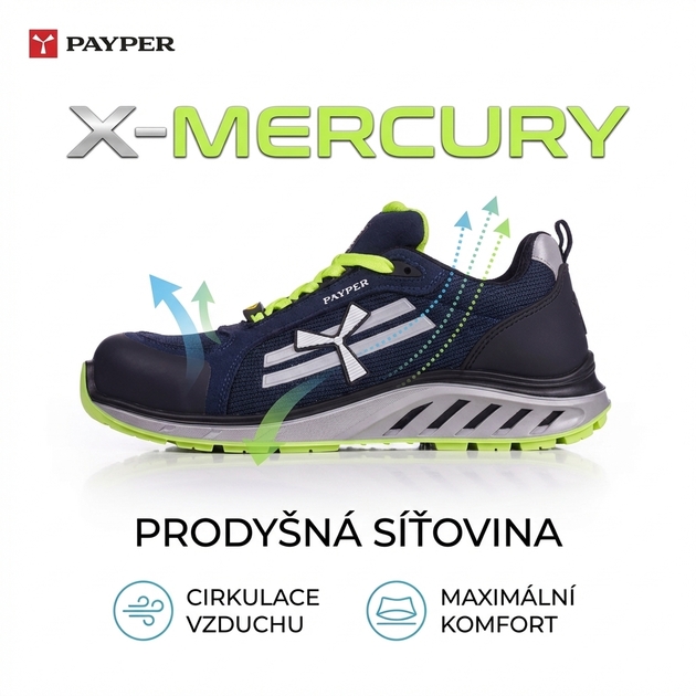 Obuv PayPer X-MERCURY S1PS SR BLACK SPACE