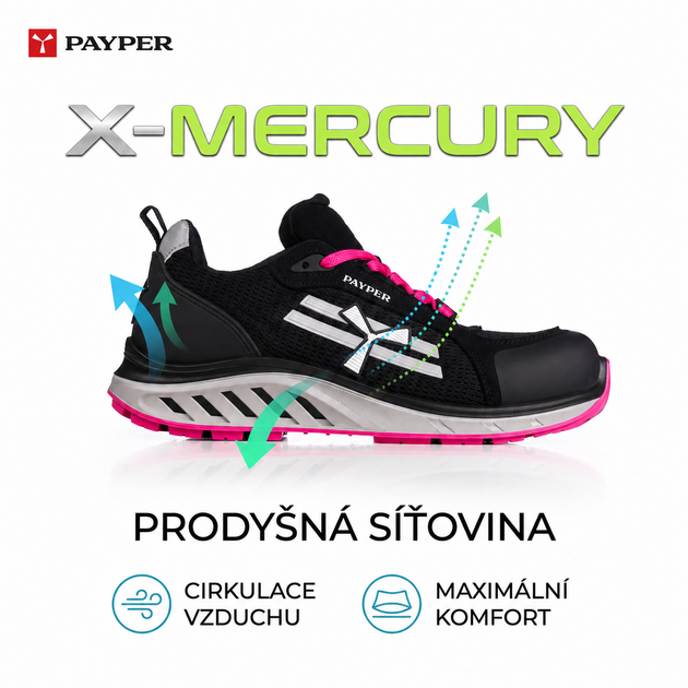 Obuv PayPer X-MERCURY S1PS SR BLACK PINK