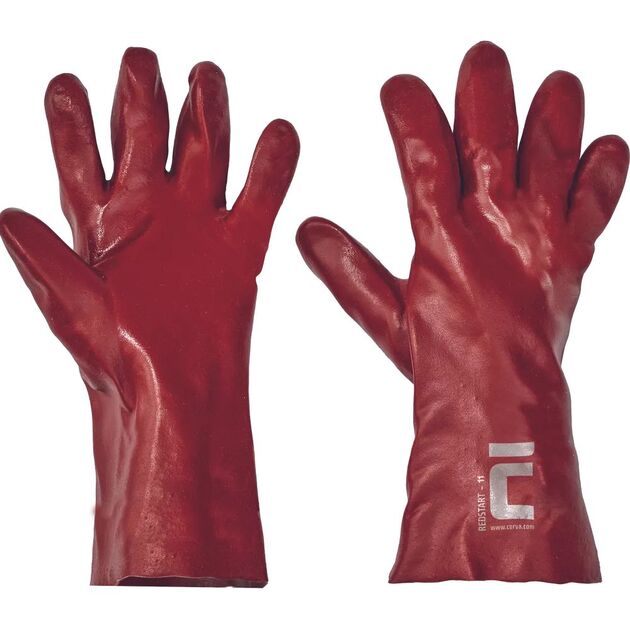 Rukavice povrstvené  REDSTART 35 PVC