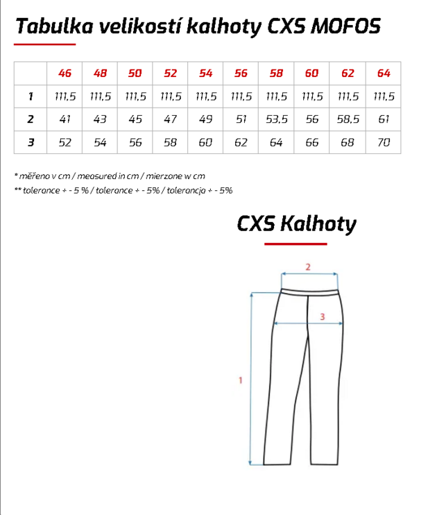 Kalhoty svářečské CXS MOFOS pánské