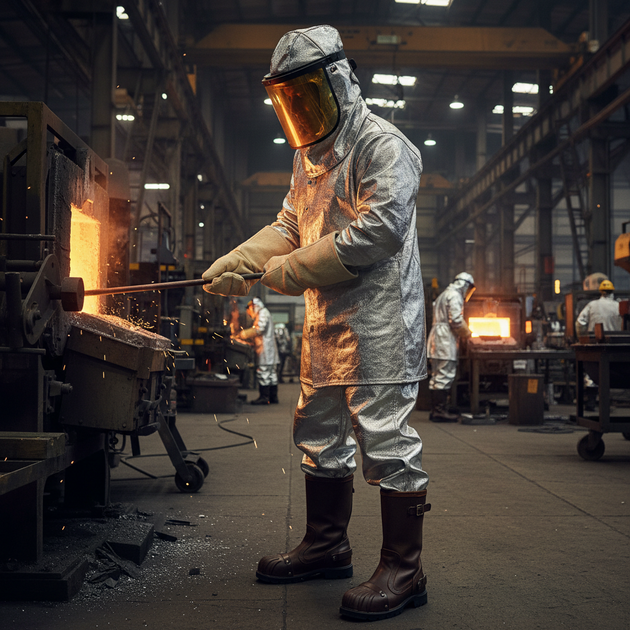 Rukavice teploodolné palcové  SAHARA 2 S2 DM 42cm kr.600'C,dl.450'C