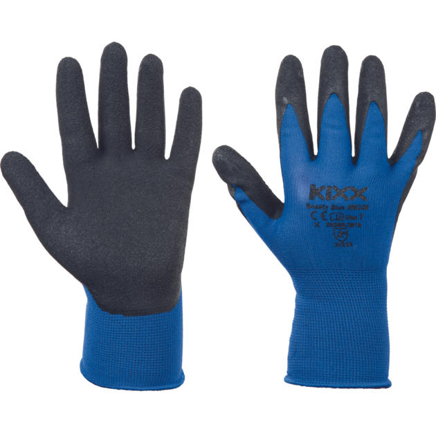 Rukavice povrstvené KIXX BEASTY BLUE latex