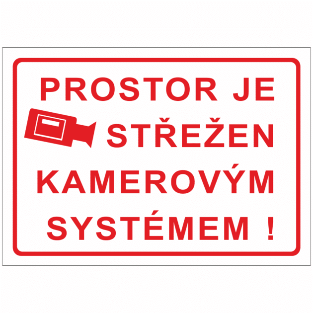 Prostor je střežen kamerovým systémem  4202TCA A4 plast